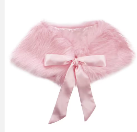 Royavelle Kids Luxury Faux Fur Shawl – Gold Princess Occasion Cape: 100cm, 110cm, 120cm, 130cm, 140cm & 150cm