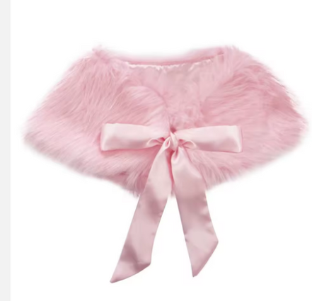 Royavelle Kids Luxury Faux Fur Shawl – Gold Princess Occasion Cape: 100cm, 110cm, 120cm, 130cm, 140cm & 150cm