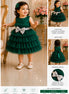 Emerald Green Princess Tiered Tulle Party Dress with Sparkle Bow (90-120cm)