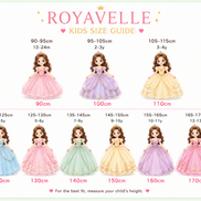 Royavelle Kids Size Guide - Girls Dress Sizing Chart