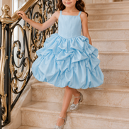 Royavelle Luxury Blue Ruffle Princess Dress (100cm, 110cm, 120cm, 130 & 140cm)